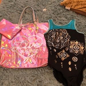 Justice leotard and bag!